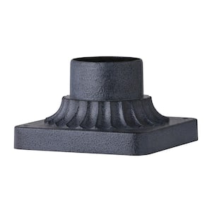 3 in. Dark Weathered Zinc Outdoor Die-Cast Aluminum Pier Mount Base