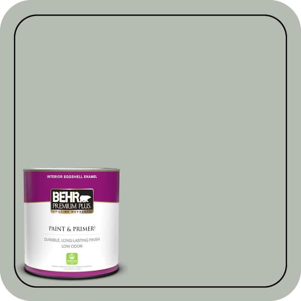 BEHR PREMIUM PLUS 1 qt. Home Decorators Collection #HDC-AC-21 Keystone Gray Eggshell Enamel Low Odor Interior Paint & Primer