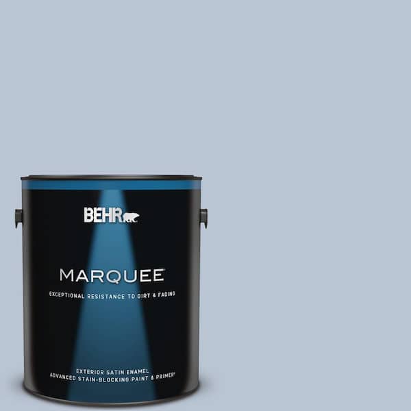 BEHR MARQUEE 1 gal. #590E-3 Hyacinth Tint Satin Enamel Exterior Paint & Primer