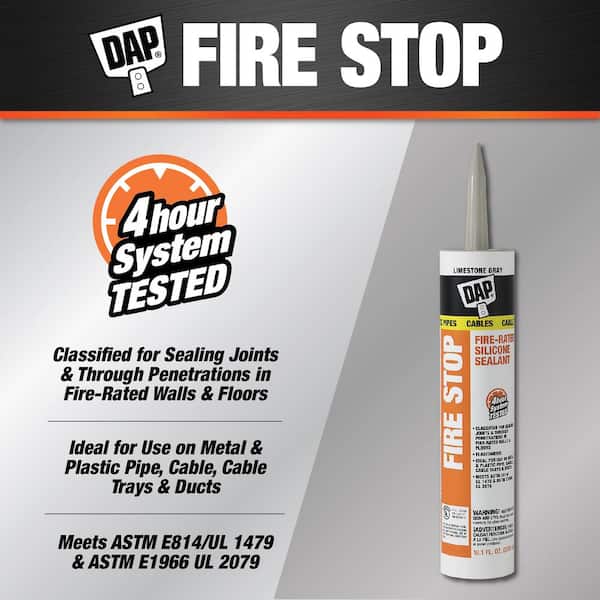 Fire Stop 10.1 oz. Fire-Rated Silicone Sealant (12-Pack)