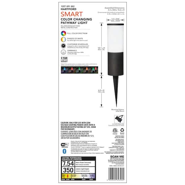 Hampton Bay Hartford 351 Lumen Low Voltage Millennium Black