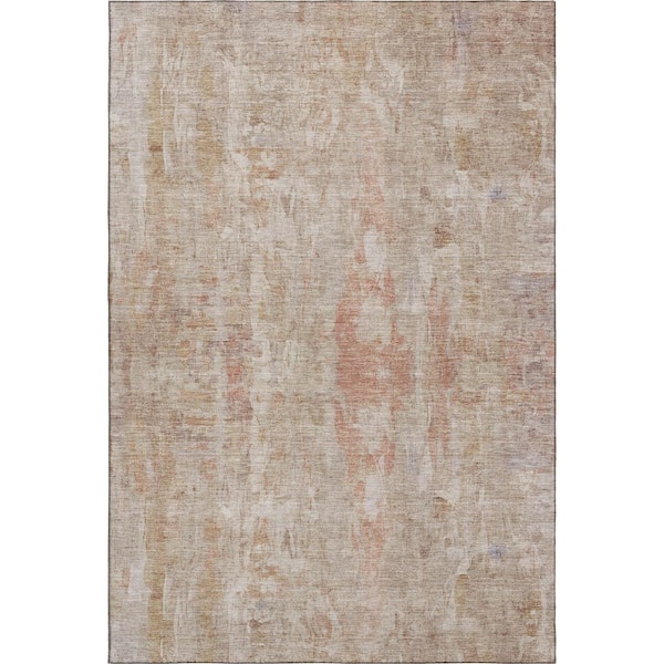 Mayfield Premium Machine Washable Abstract AMF2310 Beige 10 ft. x 14 ft. Area Rug