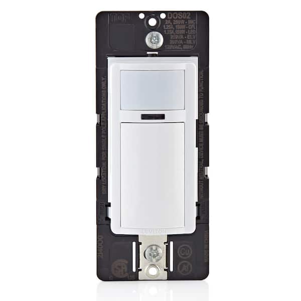 Leviton 2 Amp Single Pole Decora Motion Sensor In-Wall Switch, Auto-On in White (1-Pack)