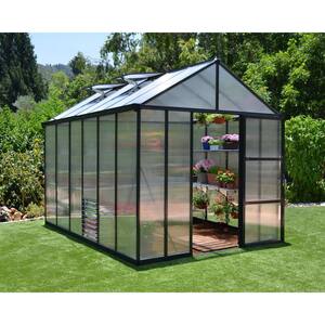 Glory 8 ft. x 12 ft. Gray/Diffused DIY Greenhouse Kit