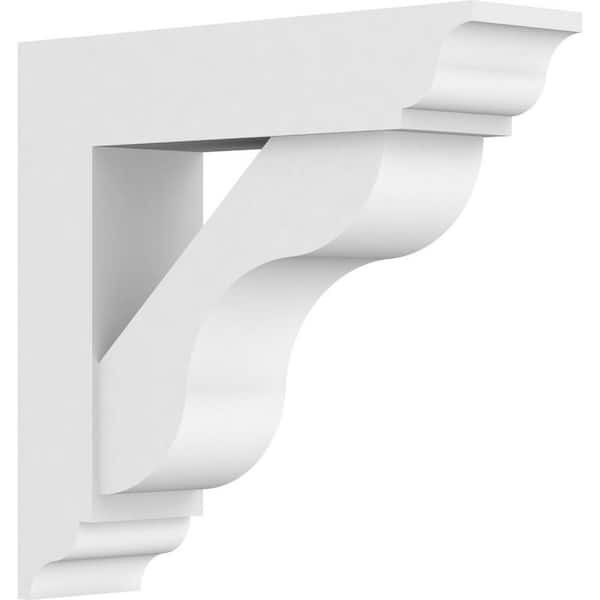 Ekena Millwork Standard Carmel 5 in. W x 18 in. H x 18 in. D Signature Urethane Polyurethane Bracket With Traditional Ends