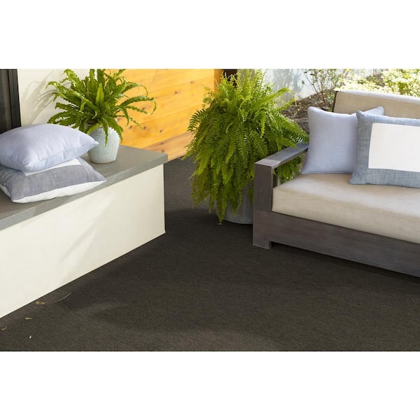 Soma Lake - Charcoal - Gray 14 oz. SD Olefin Berber Installed Carpet