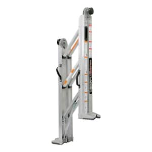 7 ft. Height 10 ft. Reach Aluminum Fully Compactable Multi-Position Ladder 375 lbs. Load Capacity Type IAA Duty Rating