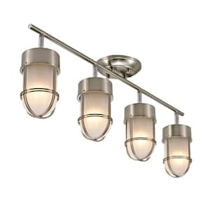 Miles 2.3 ft. 4-Light Brushed Nickel and Chrome Detail Track Lighting Kit