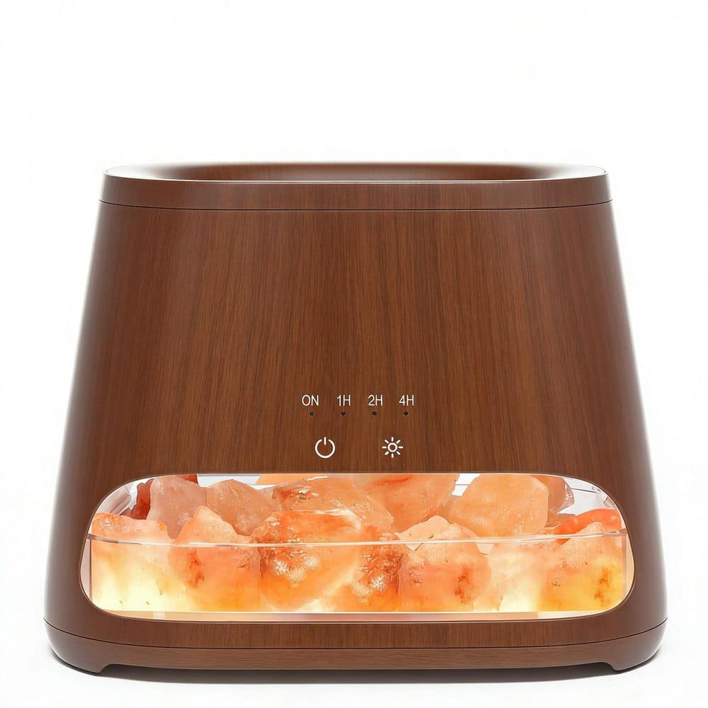 1-Piece Bath Accessory Set, 2-in-1 Ultrasonic Essential Oil Diffuser and Himalayan Salt Lamp in Brown price history on PriceWatchPro