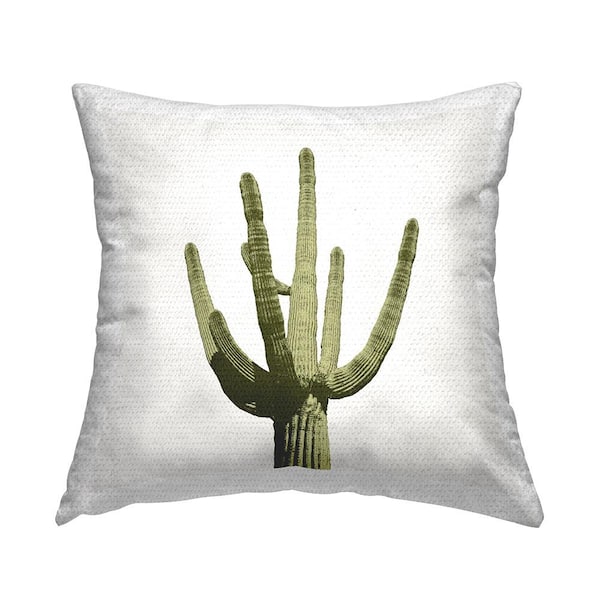 Stupell Industries Modern Desert Cactus Plant Green Square Outdoor Throw Pillow