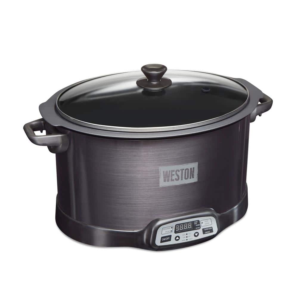 Weston 2-in-1 Black Programmable Slow Cooker with Smoker 03