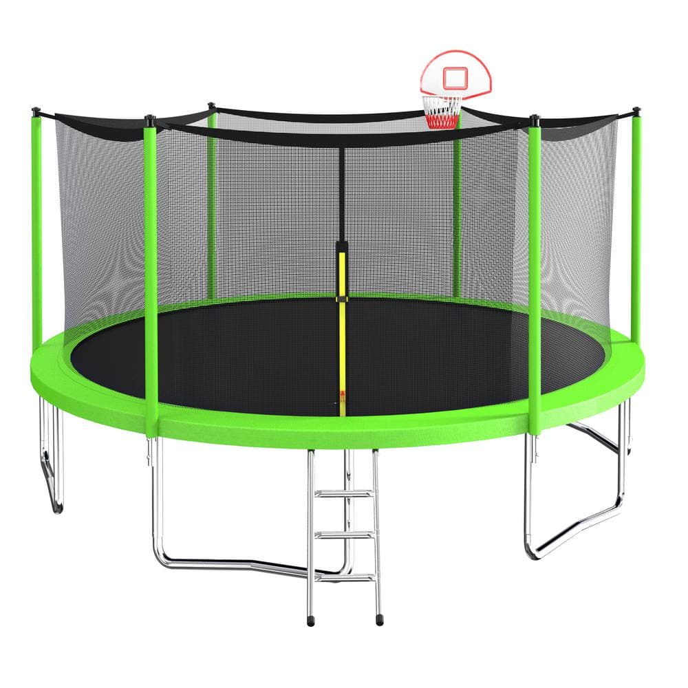 TIRAMISUBEST T-Adventurer 14 ft. Trampoline for Kids with Safety ...