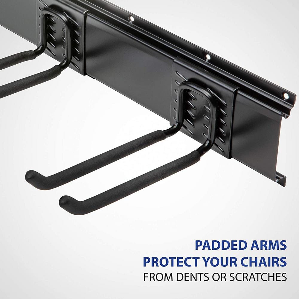 Heavy Duty Wall-Mounted Folding Chair Storage Rack
