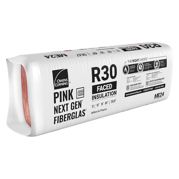 Owens Corning R 30 Kraft Faced Fiberglass Insulation Batt 16 In X 48 In 8 Bags Me24 The Home Depot