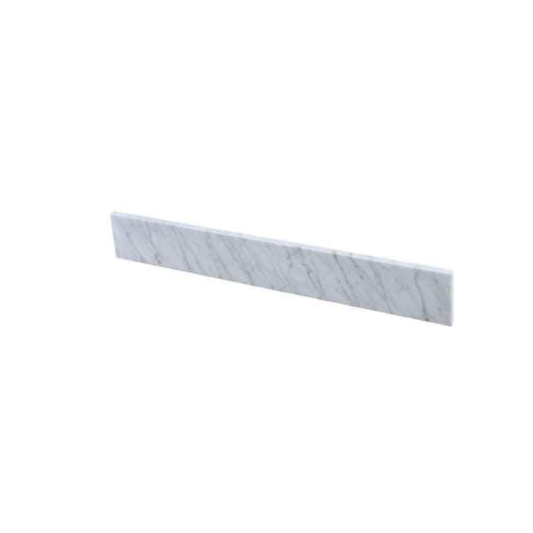 30 in. W Marble Vanity Backsplash in White Carrara