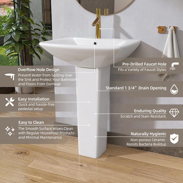 NTQ 24 in. W x 19 in. D Vitreous China U-Shaped Vessel Sink