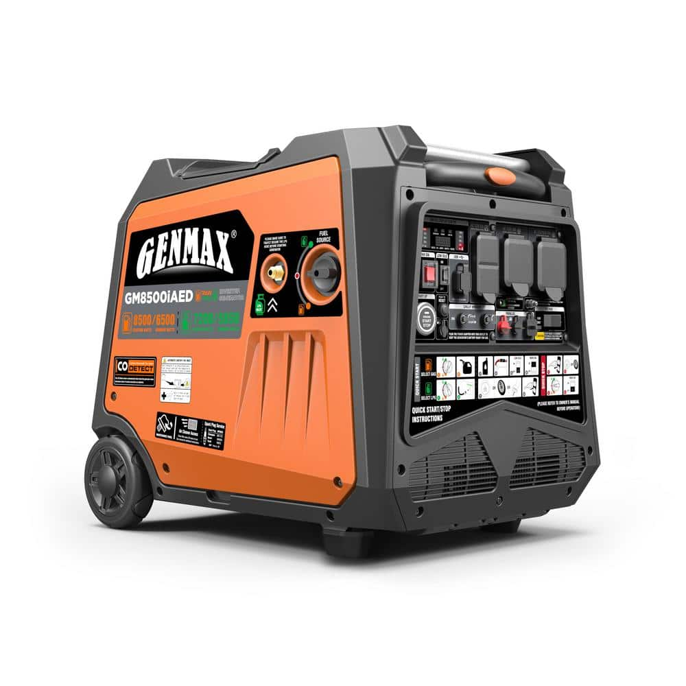 GENMAX 8500-Watt Remote Start Gasoline Propane Inverter Generator 