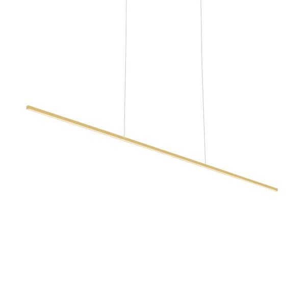 KUZCO Vega Minor 60 in. 1 Light 42-Watt Brushed Gold Integrated LED Pendant Light