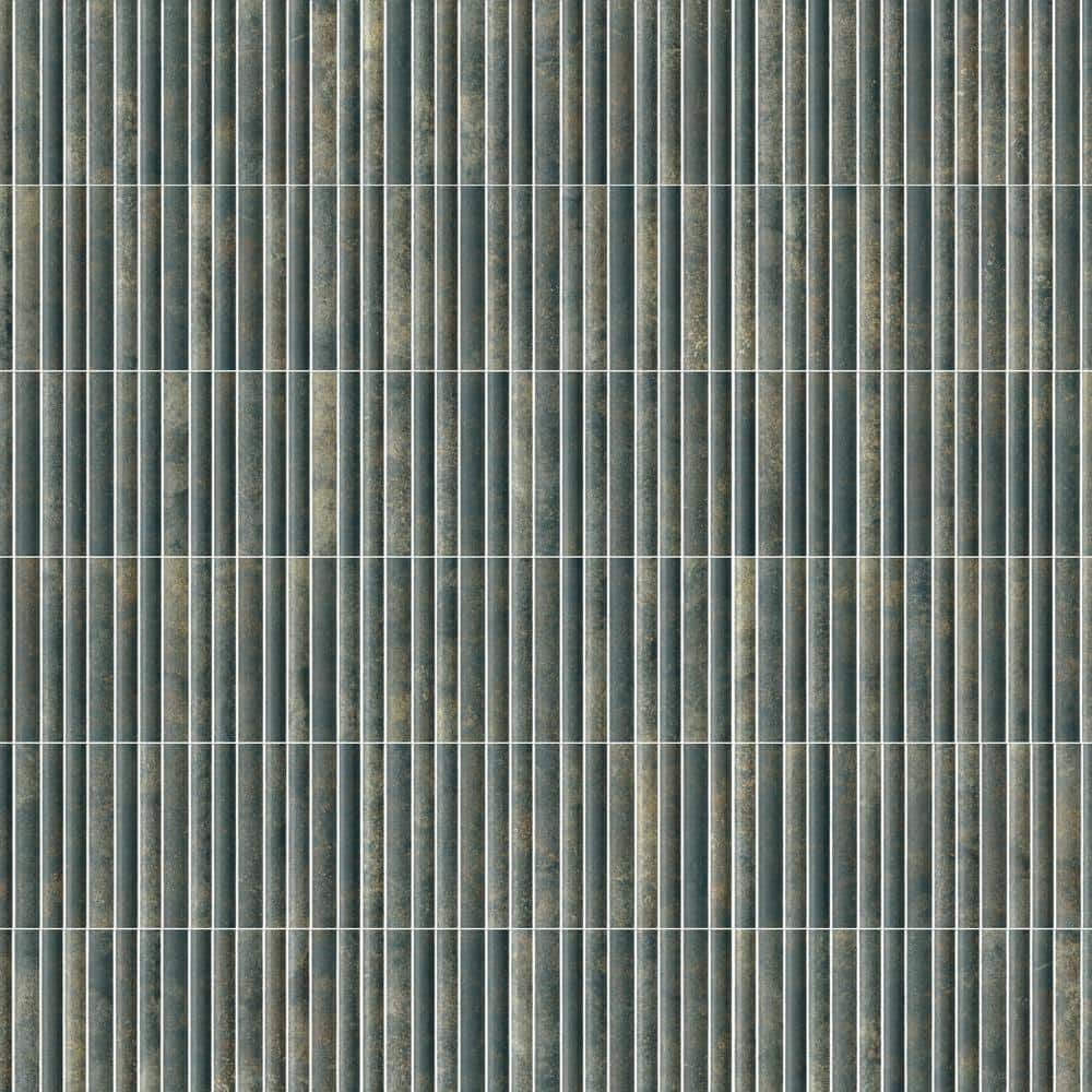 Merola Tile Rubik Verde 5-7/8 in. x 11-3/4 in. Ceramic Wall Tile