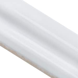 Newport White 1 in. x 10 in. Polished Ceramic Wall Pencil Liner Tile