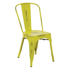 Bristow Antique Lime Armless Metal Chair (4-Pack)