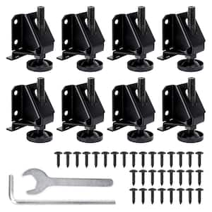 8-Piece Heavy-Duty Leveling Feet with Screws, Lock Nuts and Wrench