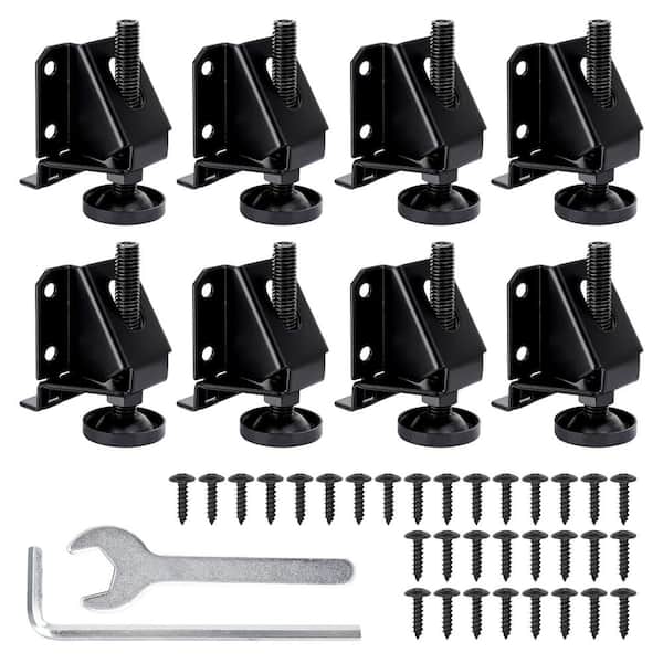 Angel Sar 8-Piece Heavy-Duty Leveling Feet with Screws, Lock Nuts and Wrench