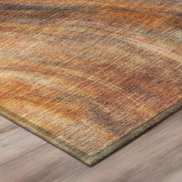 Chantille Machine Washable Indoor/Outdoor Abstract ACN2877 Paprika 8 ft. x 10 ft. Area Rug