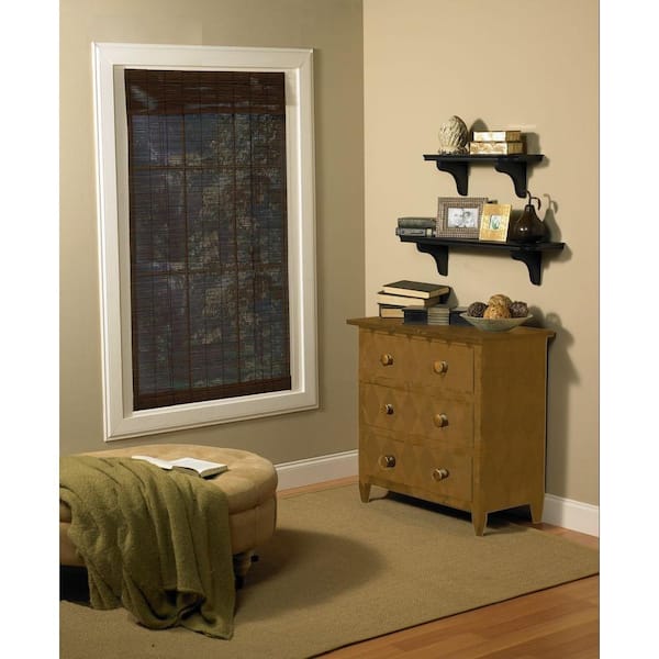 Unbranded Cocoa Imperial Matchstick Natural Rollup Bamboo Shade, 72 in. Length (Price Varies by Size)