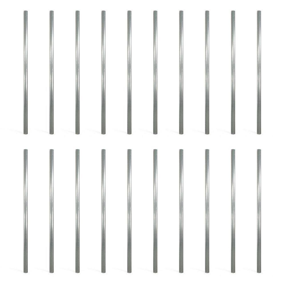 Silver Galvanized 2-3/8 in. x 2-3/8 in. x 6 ft. Steel Corner Chain Link Fence Terminal Post (20-Pack) price history on PriceWatchPro