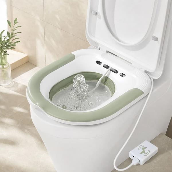 Wudkey Green Electric Sitz Bath with Non-Slip and High Water Flow