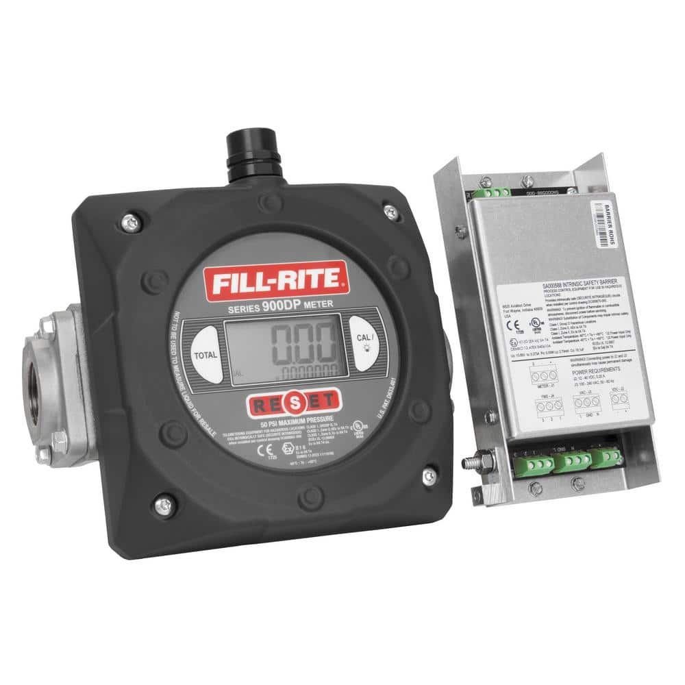 1 in. 6 GPM - 40 GPM Digital Fuel Transfer Meter with Pulse Output (Utility