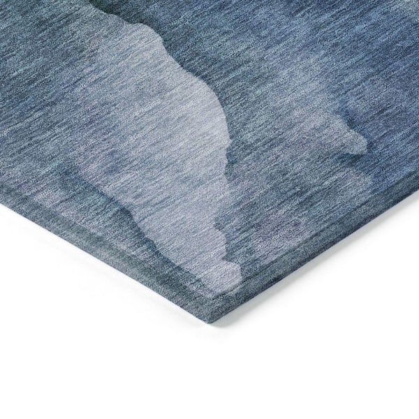 Chantille Machine Washable Indoor/Outdoor Abstract ACN1937 Blue 8 ft. x 10 ft. Area Rug