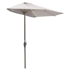 Off-The-Wall Brella 7.5 ft. Patio Half Umbrella in Natural Sunbrella