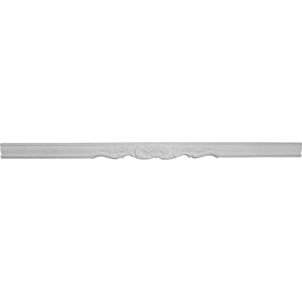 Ekena Millwork 1-3/8 in. x 94-1/2 in. x 5-1/4 in. Polyurethane Bradford Flower Casing Facia
