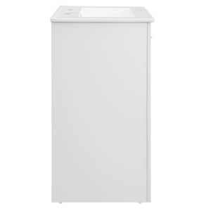 Maybelle 24.5 in. W x 18.5 in. D White Bathroom Vanity with White Ceramic Top