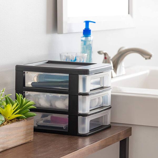 Black 2-Drawer Desktop Organizer