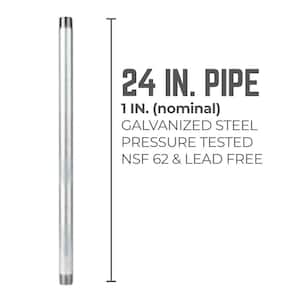 1 in. x 2 ft. Galvanized Steel Pipe