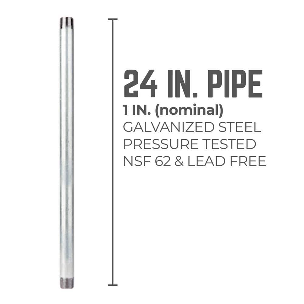 1 in. x 2 ft. Galvanized Steel Pipe price history on PriceWatchPro