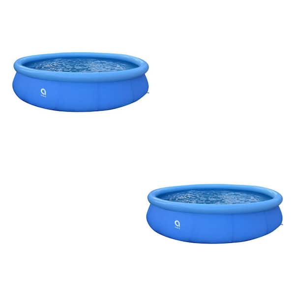 JLeisure 15 ft. x 36 in. Prompt Set Inflatable Outdoor Backyard Swimming Pool(2 Pack)