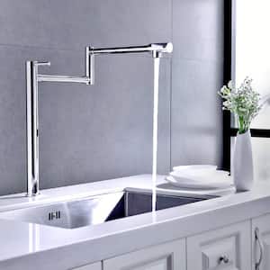 Deck Mounted 2.2 GPM Pot Filler Faucet with Extension Shank in Chrome