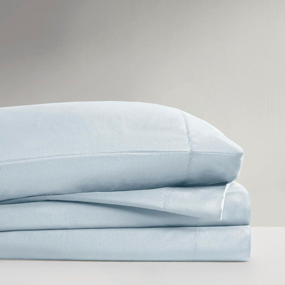 Twin XL Blue Microfiber All Season Sheet Set