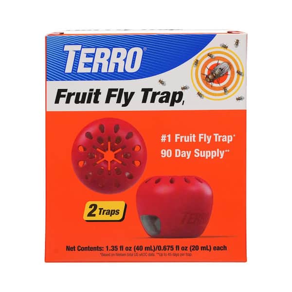 TERRO Ready-To-Use Fruit Fly Traps with Bait (2-Count) T2503B - The ...