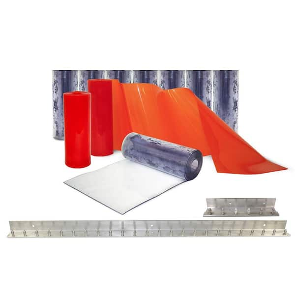 Aleco Clear-Flex II 5 ft. x 8 ft. PVC Strip Door Kit