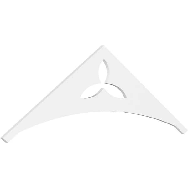 Ekena Millwork 1 in. x 72 in. x 24 in. (8/12) Pitch Naple Gable Pediment Architectural Grade PVC Moulding