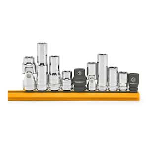 1/4 in. and 3/8 in. Drive 6-Point 10 mm Socket Set (10-Piece)