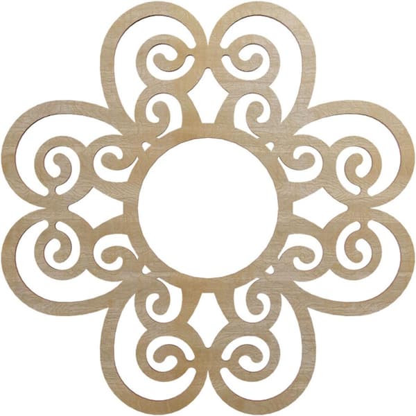 0.25 in. x 5.5 in. x 16 in. Wood Medallion Moulding