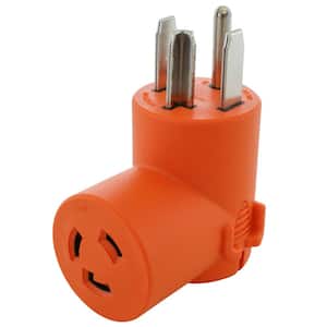 Industrial L6-30R 30 Amp 250-Volt Locking Female Connector to 4-Prong Dryer 14-30P Plug Adapter