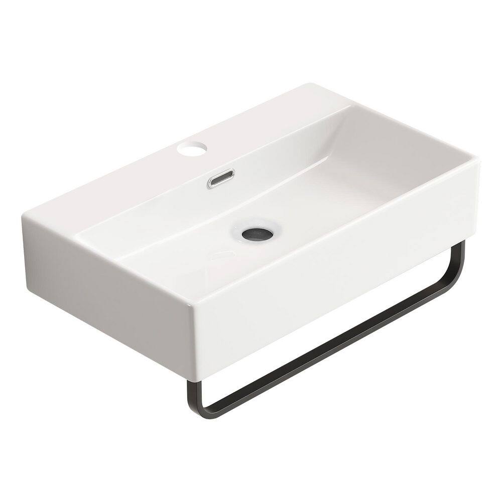 23.63 in. x 14.18 in. Wall Mounted Bathroom Sink in Milk White Ceramic price history on PriceWatchPro