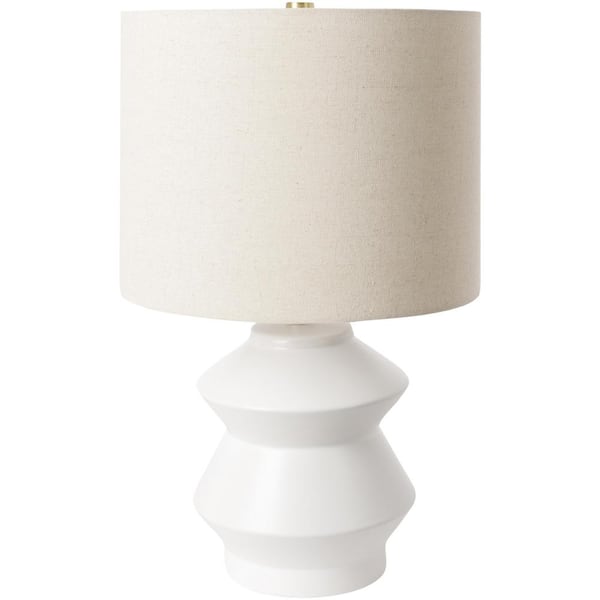 Livabliss Edison EDS-001 21 in. H x 12 in. W x 12 in. D Accent Table Lamp, White
